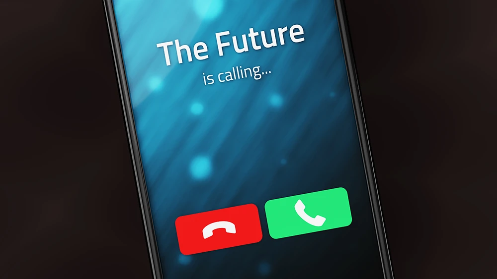 the future is call mobile phone concept